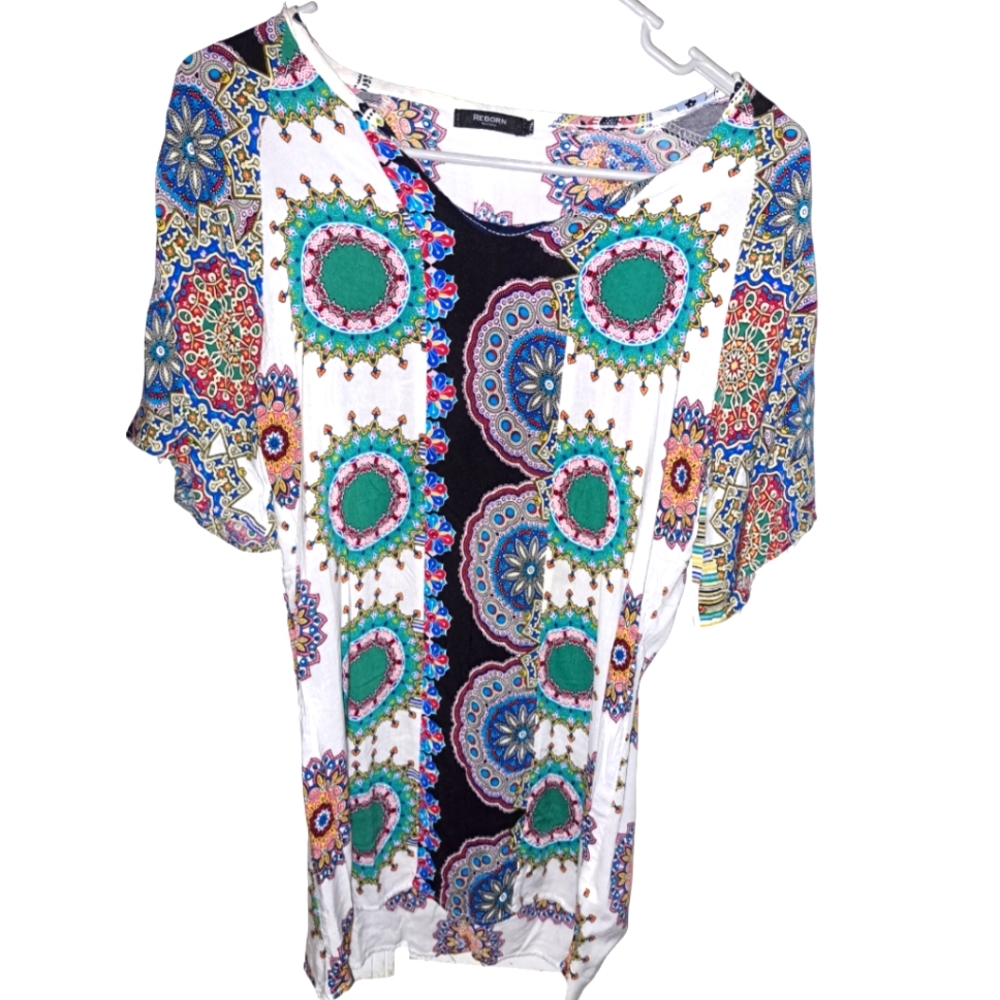 Boho flowy mandala top